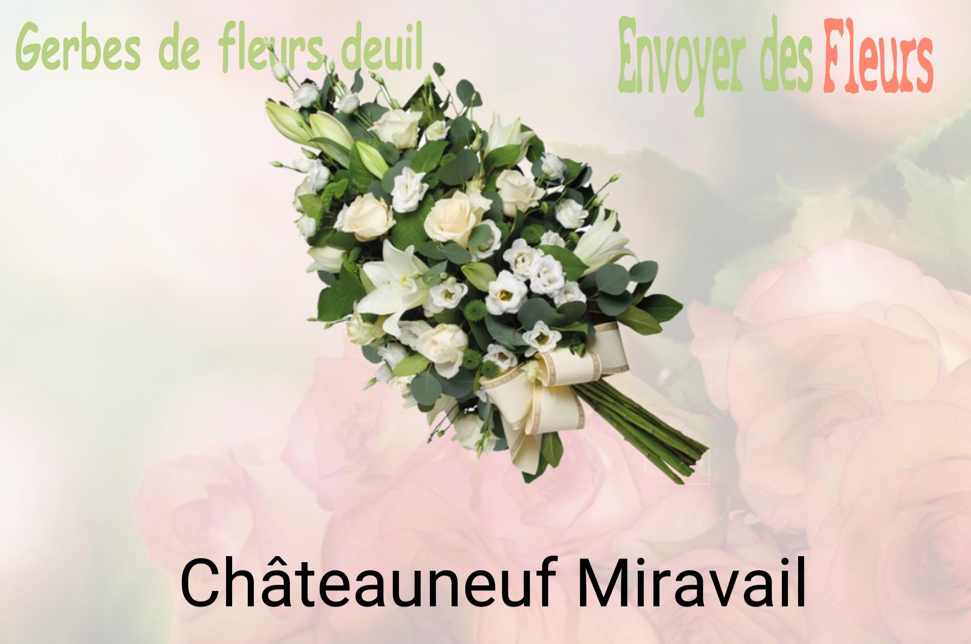 Gerbe de fleurs de deuil livrée à Châteauneuf-Miravail